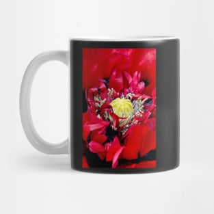 Red Poppy Heart Mug